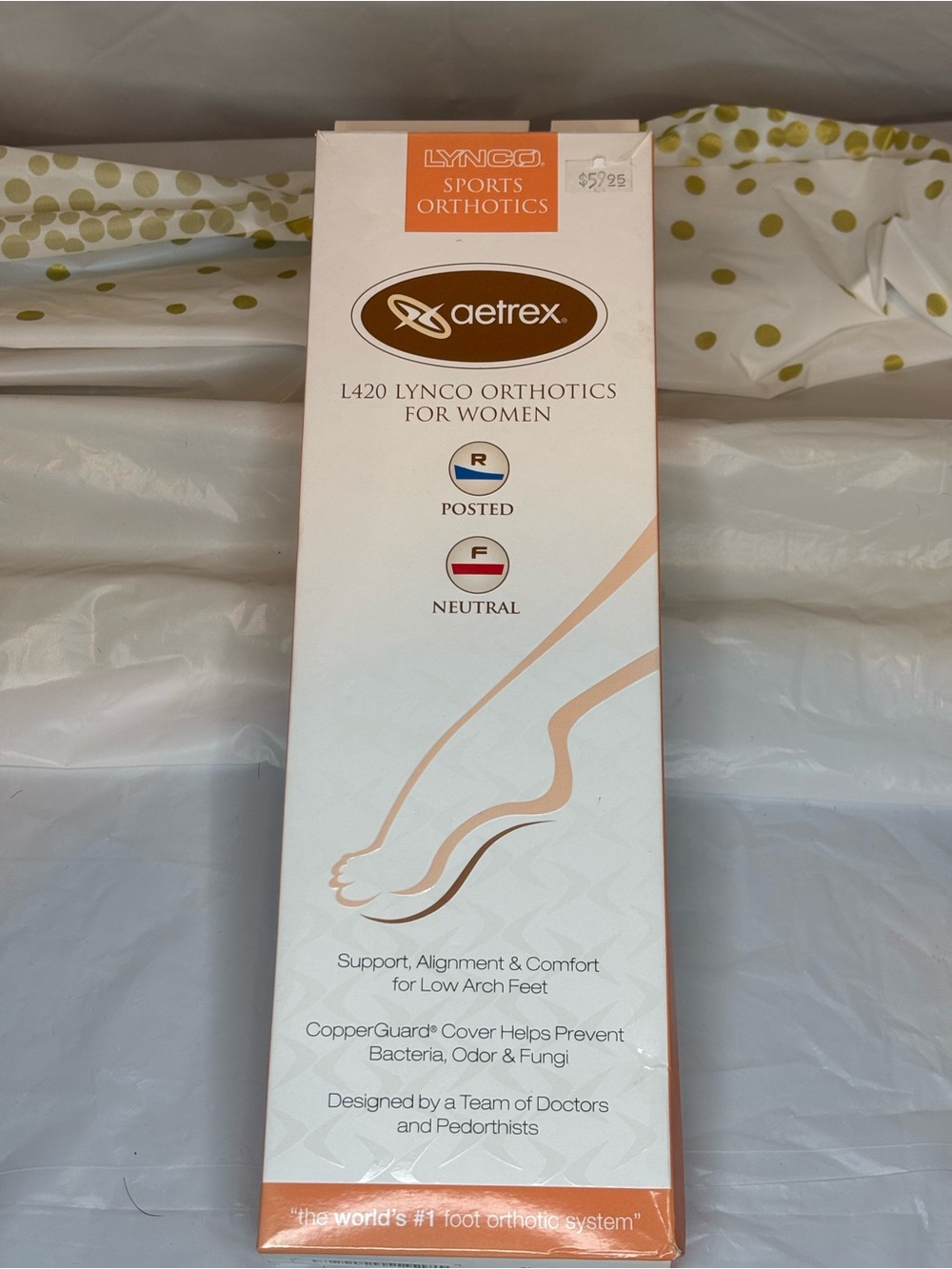 Aetrex Lynco L420 Women’s Sports Orthotics Insoles Size [Size 7] NIB